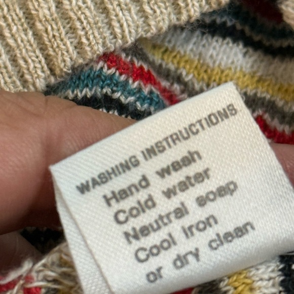 VTG Pronto Uomo Sweater Mens Adult Large Grandpa Knit COOGI style -Italy - Picture 7 of 8